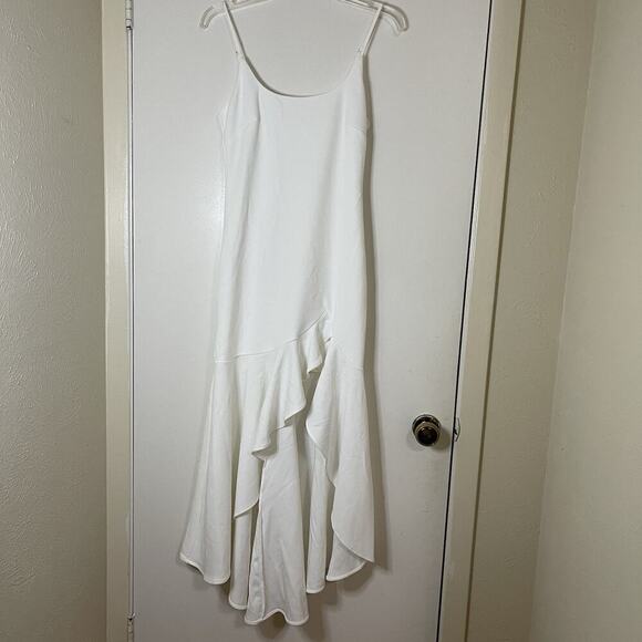 NEW! Selfie Leslie Emoji Asymmetrical Hemline Dress White bridal Wedding Small - Picture 4 of 12